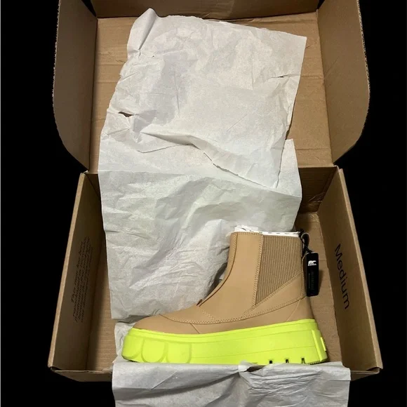 Size 8.5 - Womens Sorel CARIBOU X Waterproof Platform Chelsea Ankle Tan Boots - Picture 6 of 6